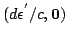 $(d\epsilon^{'}/c, {\bf0})$